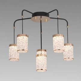 Chinese style simple Acrylic Cylindrical LED pendant light