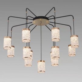 Chinese style simple Acrylic Cylindrical LED pendant light