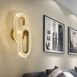 Light luxury Bedroom Living Room Acrylic Ring Led Wall Light