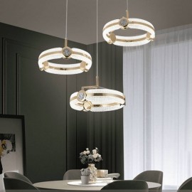 Gorgeous high grade aluminum acrylic ring hanging pendant light 