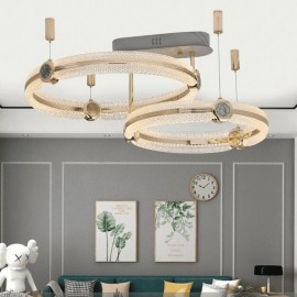 Gorgeous high grade aluminum acrylic ring hanging pendant light 