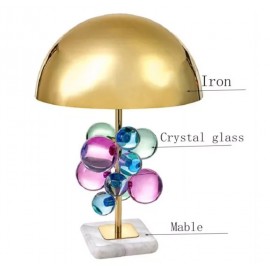 Modern luxury Color Crystal metal LED Table light