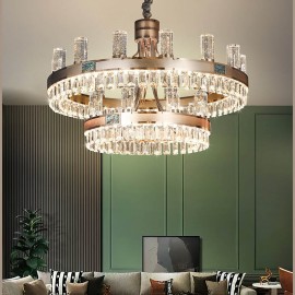 Simple Atmospheric Crystal Cylindrical LED Pendent Light