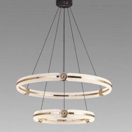 Nordic Light Luxury Acrylic Gold Belt LED Pendant Light