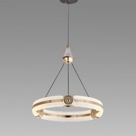 Nordic Light Luxury Acrylic Gold Belt LED Pendant Light