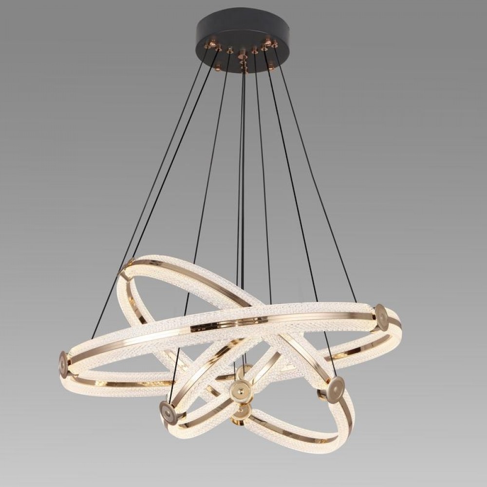 Nordic Light Luxury Acrylic Gold Belt LED Pendant Light
