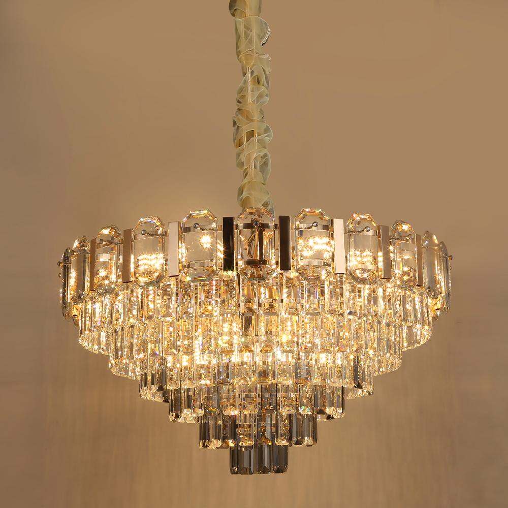 Nordic Modern Villa Living Room Gorgeous LED Crystal Pendent light