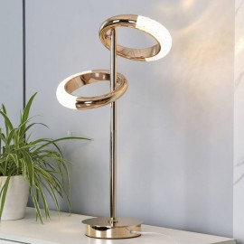 Luxury Acrylic Aluminum Hotel Double circle Table Light