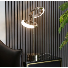 Luxury Acrylic Aluminum Hotel Double circle Table Light