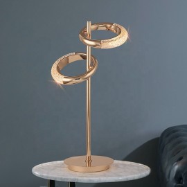 Luxury Acrylic Aluminum Hotel Double circle Table Light