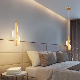 Simple modern atmosphere  Copper Acrylic LED suspended lamps