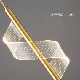 Simple modern atmosphere  Copper Acrylic LED suspended lamps