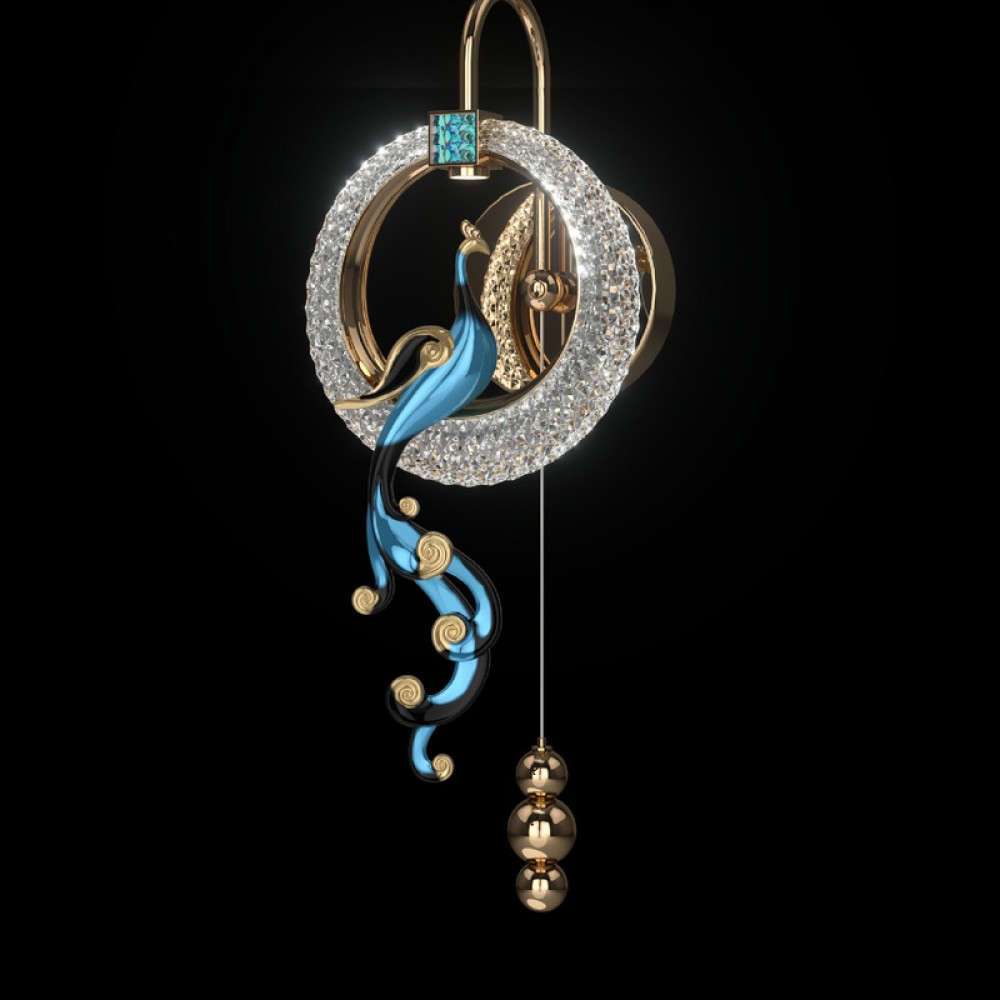 Creative light luxury style Phoenix LED wall light