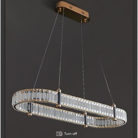 Post modern Luxury Ring Crystal Pendent Light