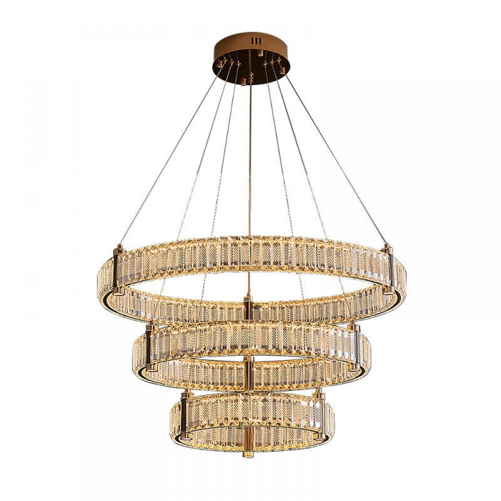 Post modern Luxury Ring Crystal Pendent Light