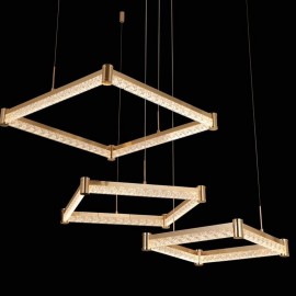 Luxury high grade metal acrylic square LED pendant lamp