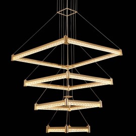 Luxury high grade metal acrylic square LED pendant lamp