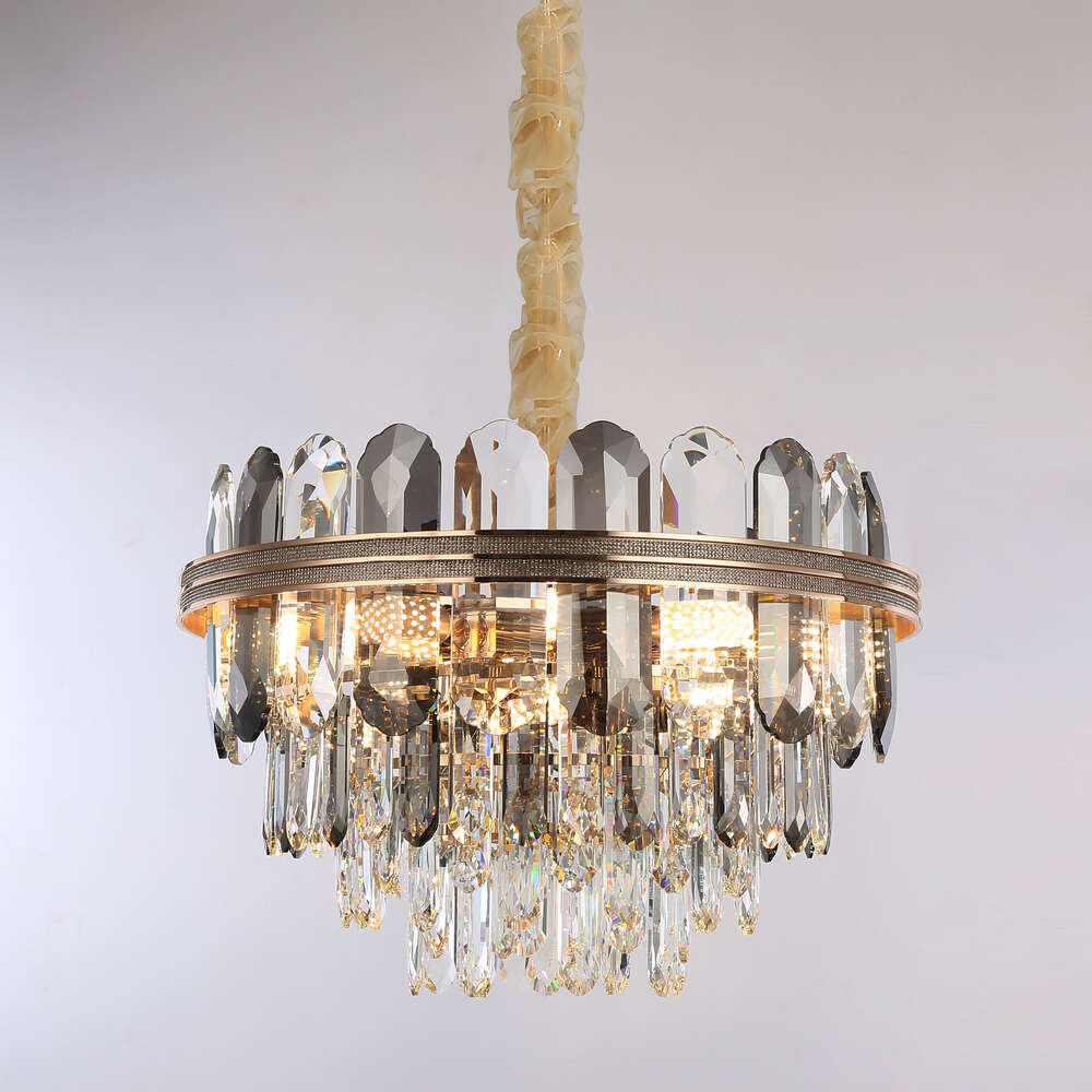 European style light luxury living room postmodern crystal LED pendent light