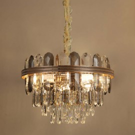 European style light luxury living room postmodern crystal LED pendent light