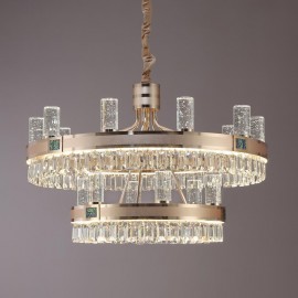 Simple Atmospheric Crystal Cylindrical LED Pendent Light