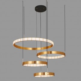 Home Modern Luxury  Metal Ring  Acrylic  LED Pendant Lamp