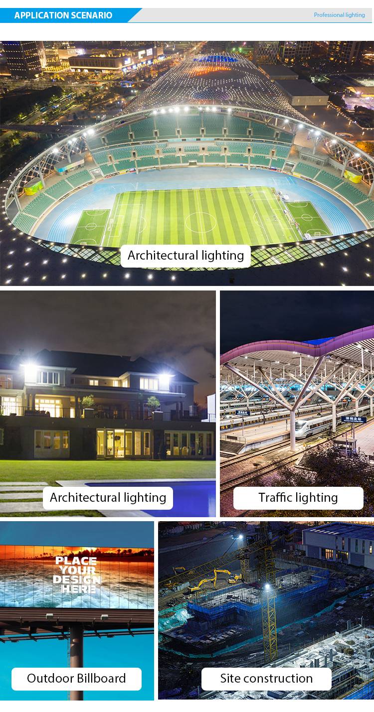 High efficiency LED floodlights